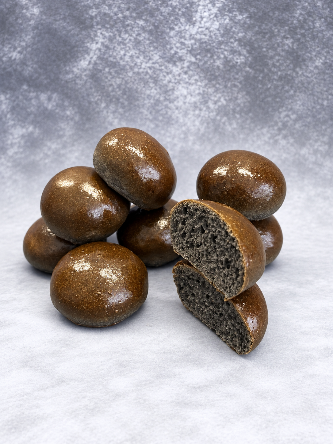 Mini Black Burger Bun Liscio 6 cm 20 gr. CT da 50 pz