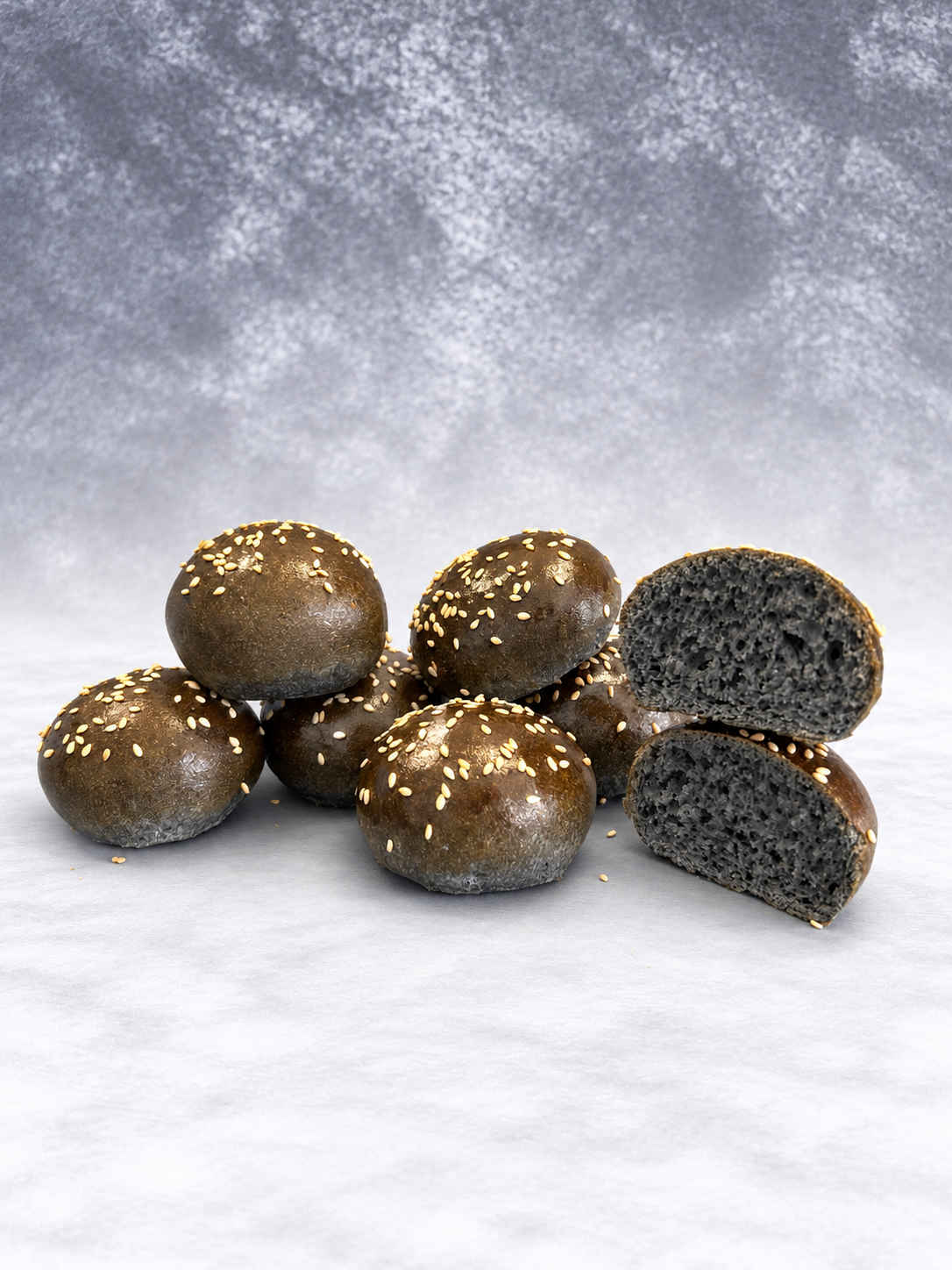 Mini Black Burger Bun Sesamo 6 cm 20 gr. CT da 50 pz
